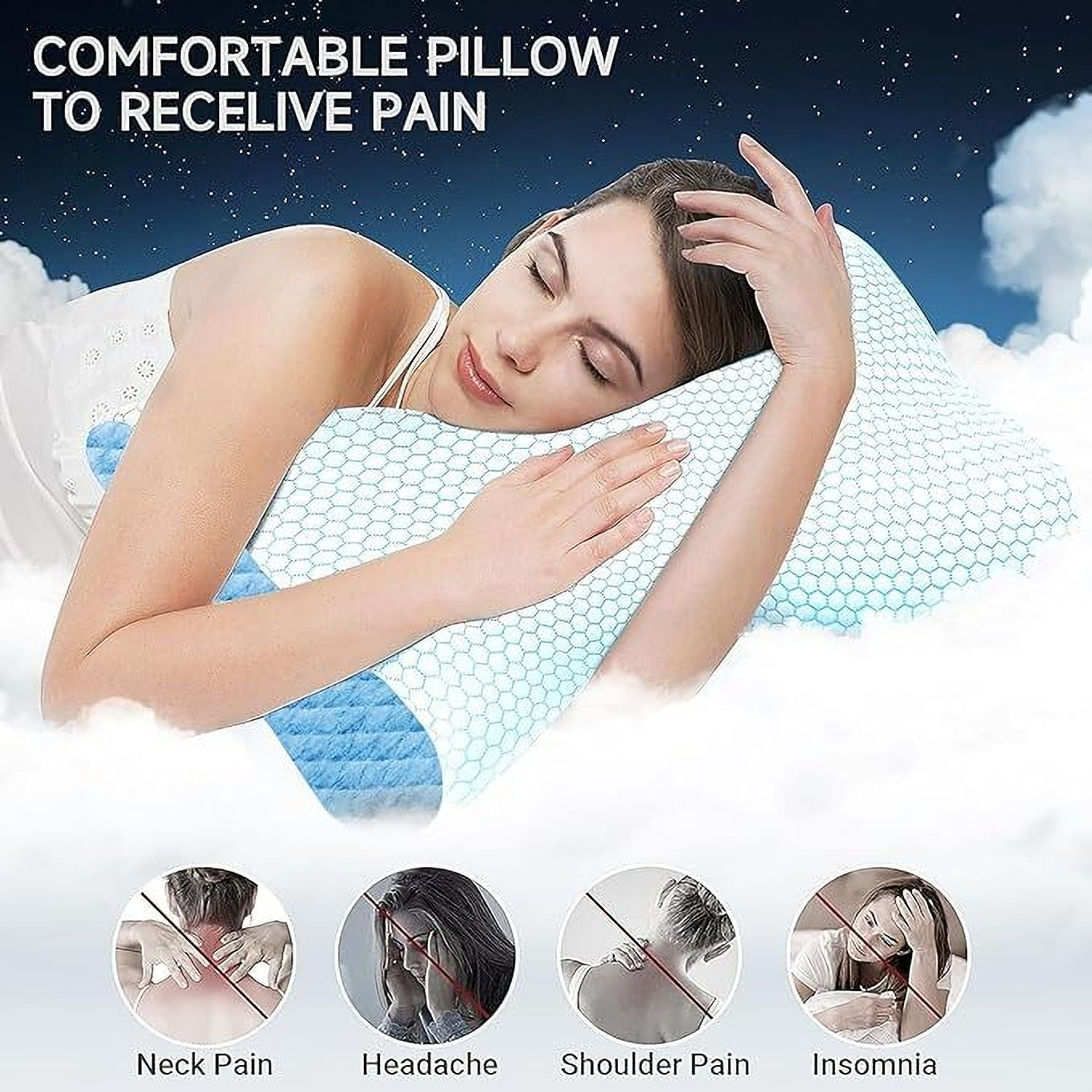 Image of Flipkart SmartBuy Memory Foam Sleeping Pillow Pack of 1 Solid ORTHOPEDIC