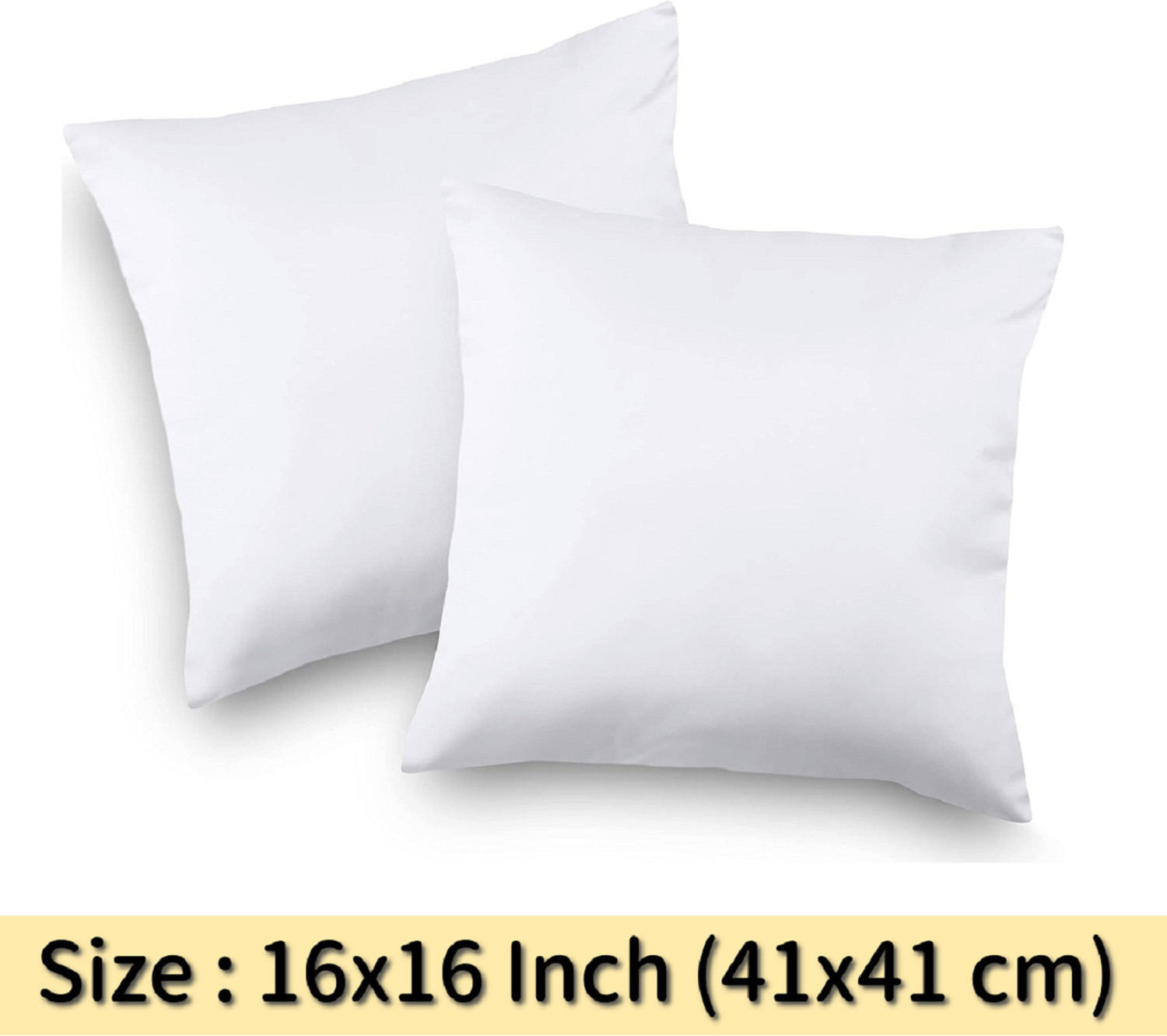 Image of VLYSIUM Polyester Fibre Cushion Pack of 4 Solid cushion 20x20 inch cushion fillers for sofa pillow (50x50 cm)