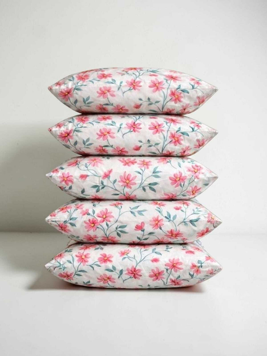 Image of STOMIA Cotton Sleeping Pillow Pack of 5 Floral STOMIA