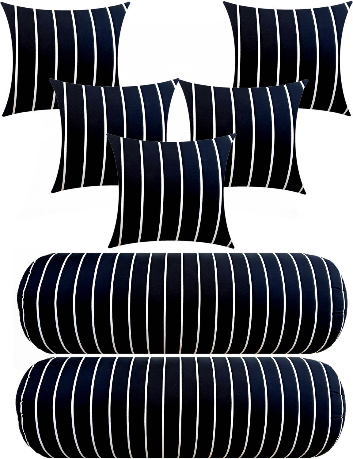 ACTOS Microfibre Bolster Pack of 7 Stripes
