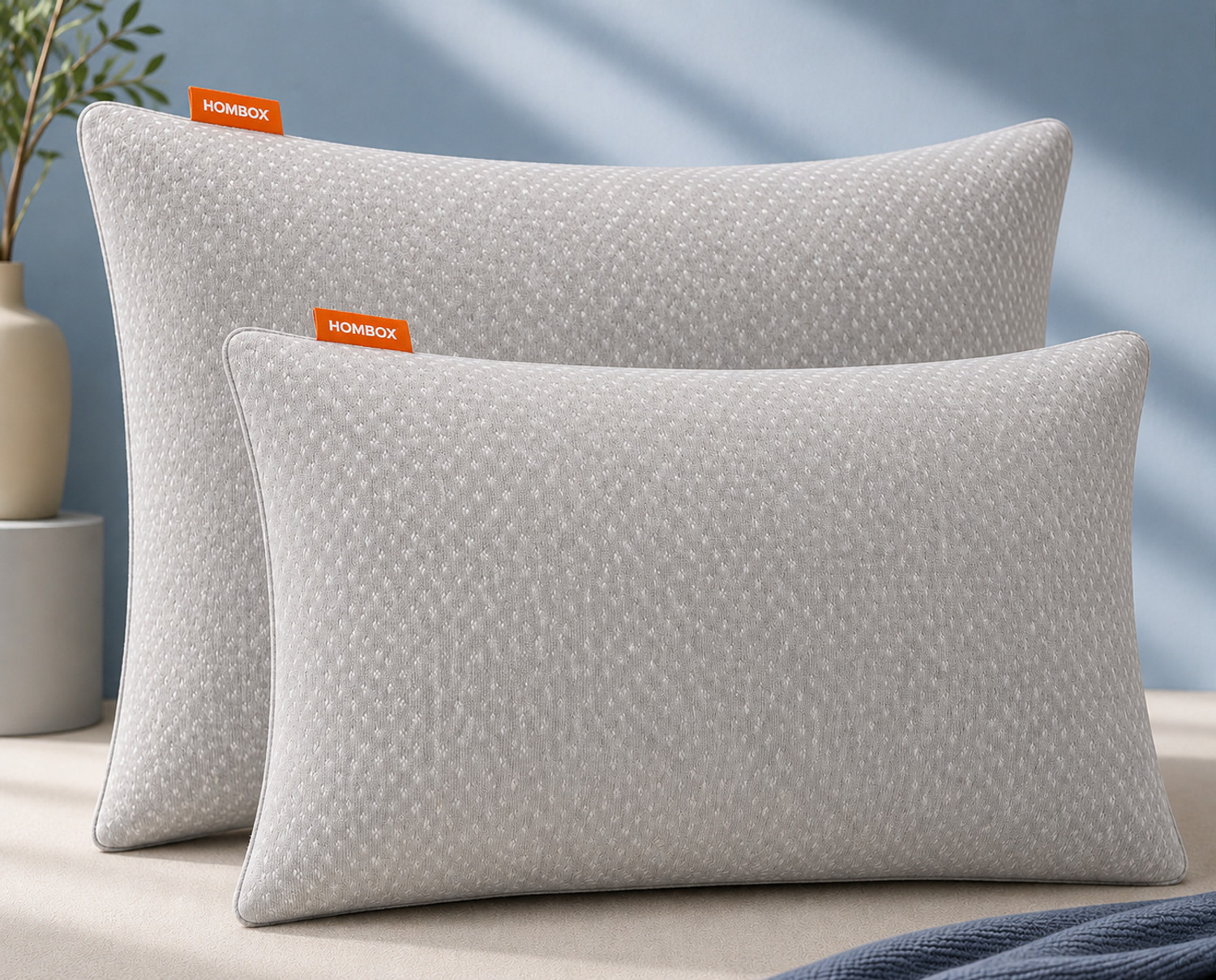 Image of HOMBOX Memory Foam Orthopaedic Pillow Pack of 2 Abstract Travel Pillow / Camping Pillow