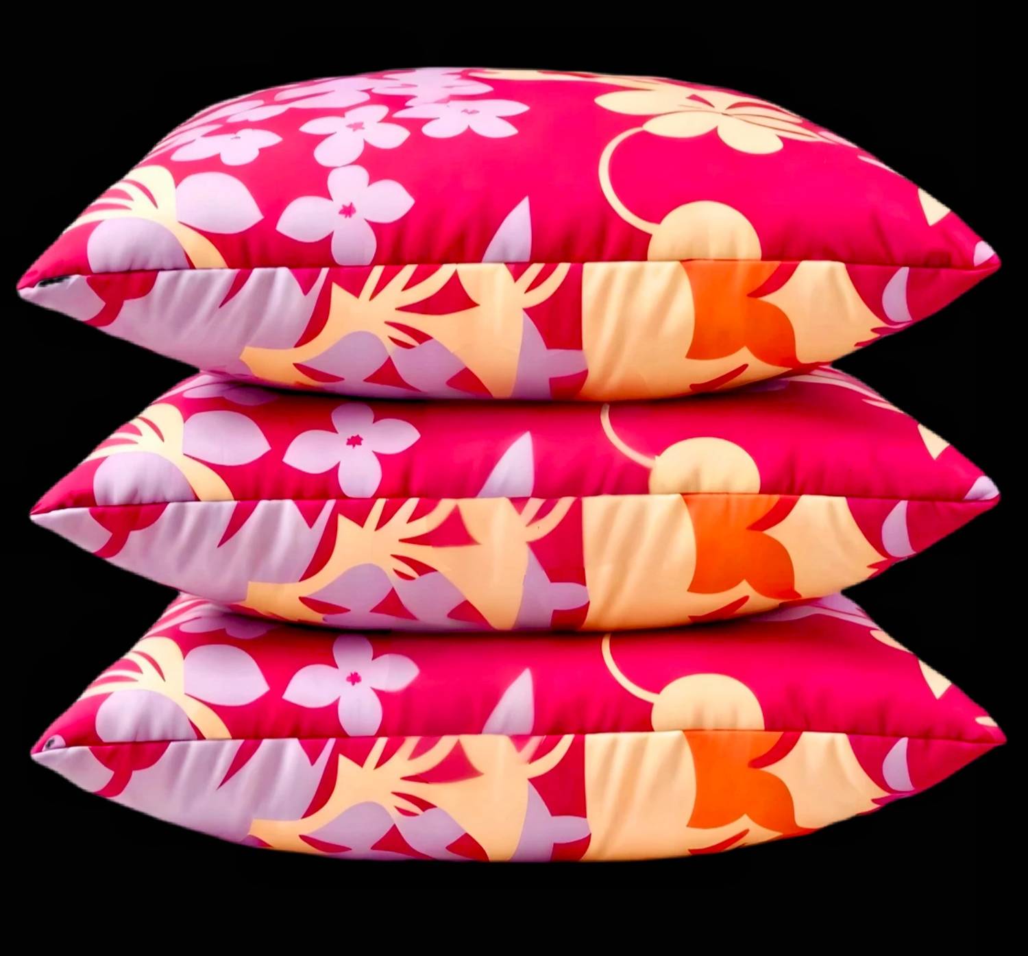 AMIT ENTERPRISES Polyester Fibre Sleeping Pillow Pack of 3 Floral COMFORT