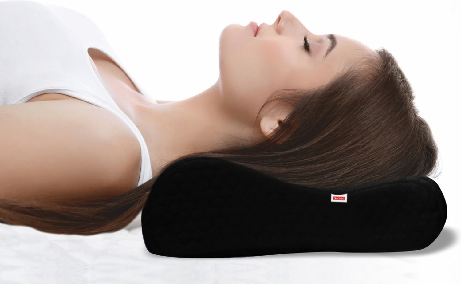 Image of Dr. Ortho Memory Foam Orthopaedic Pillow Pack of 1 Solid (Black)
