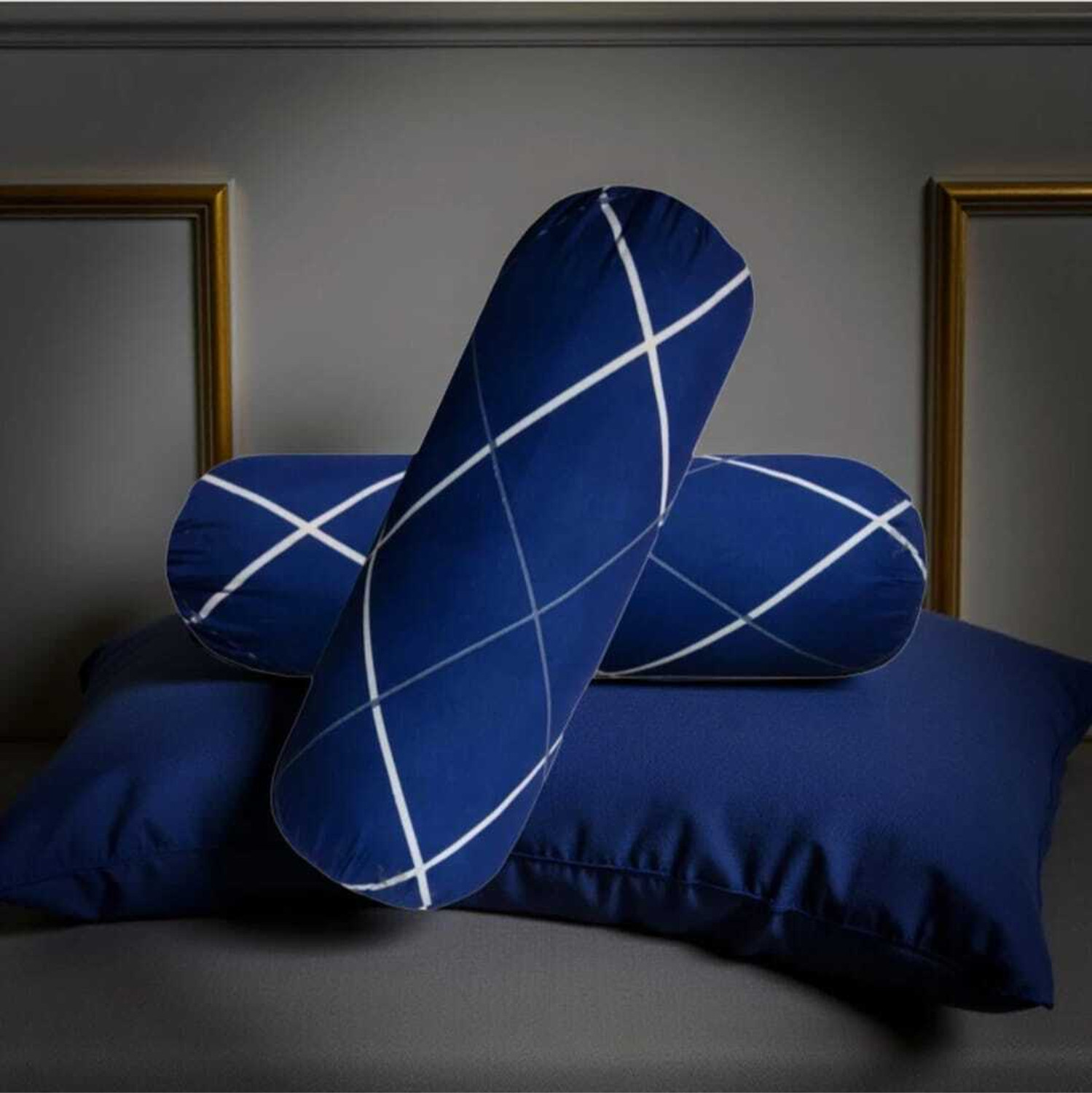 Image of Zenvio Ball Fibre Desk Pillow Pack of 2 Printed