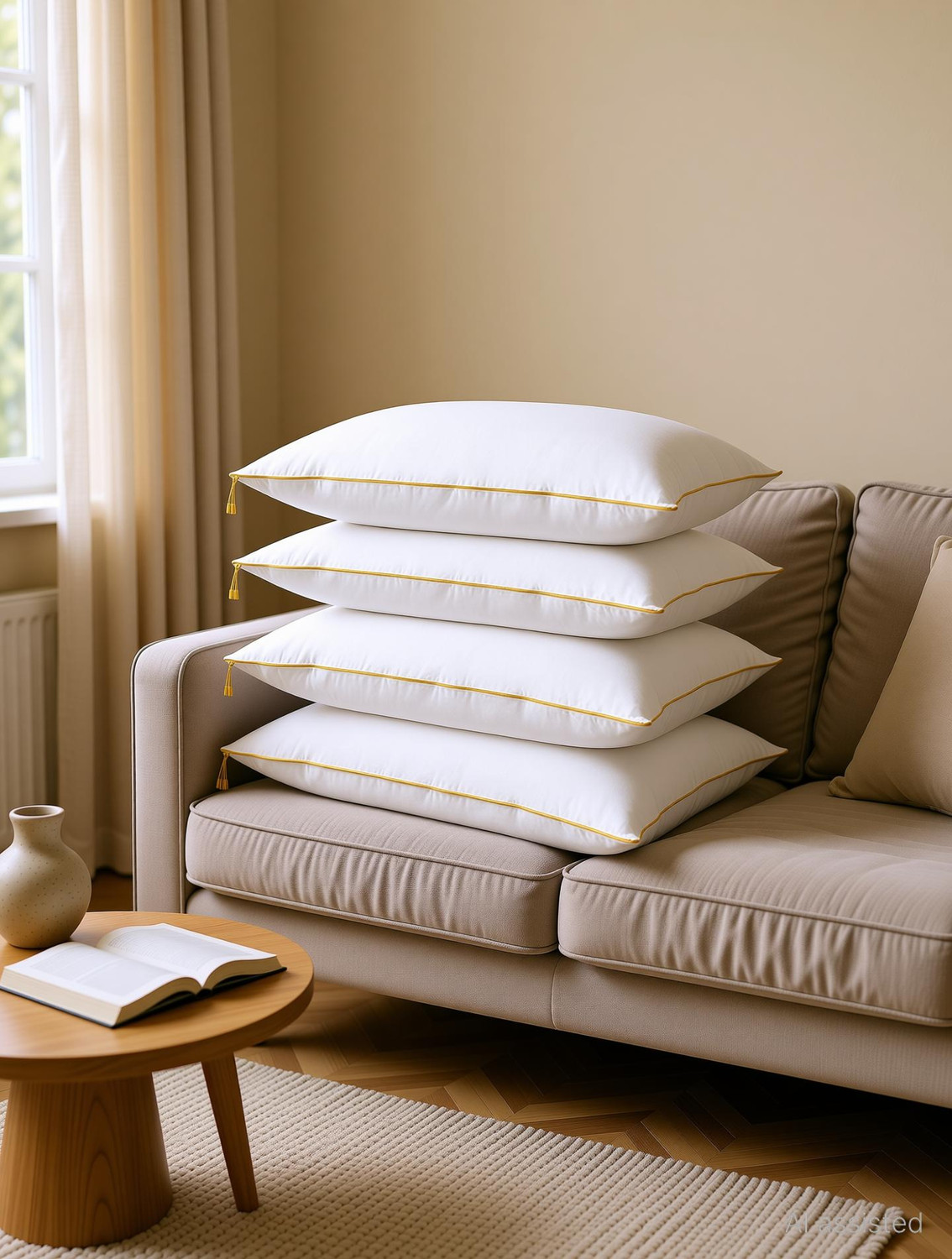 Image of SleepyCat Microfibre Sleeping Pillow Pack of 4 Solid Cloud