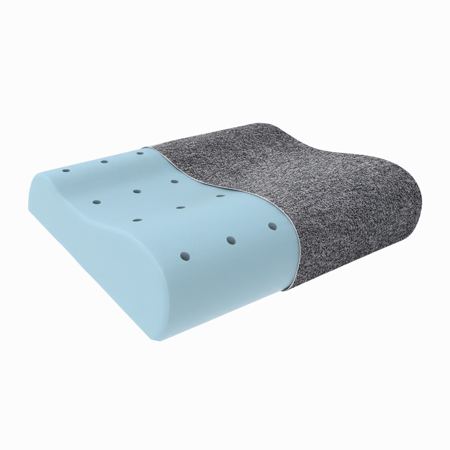Image of WELLGIVER Memory Foam Cervical Pack of 1 Solid Cervical Contour Memory Foam Pillow, Stomached, Anti-Snoring, Side Sleepers