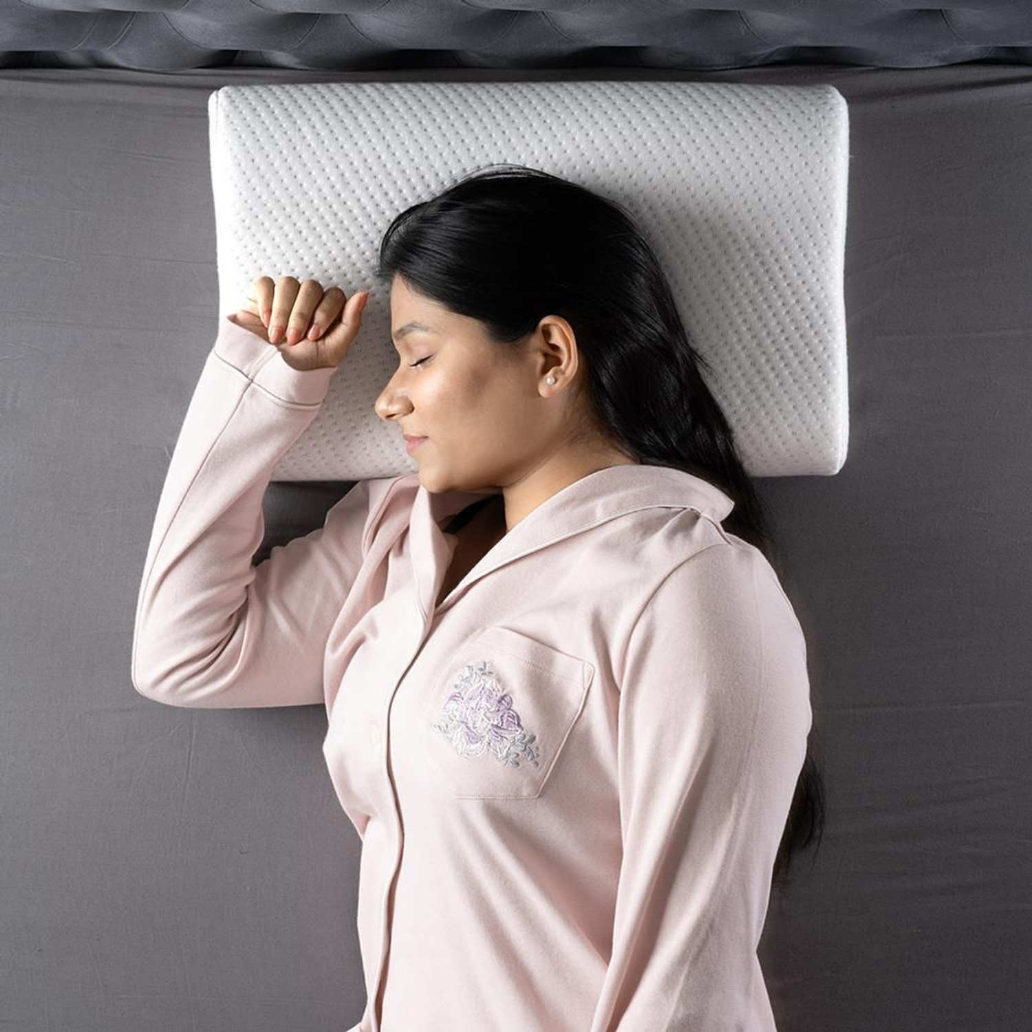 Image of Wakefit Memory Foam Sleeping Pillow Pack of 2 Solid