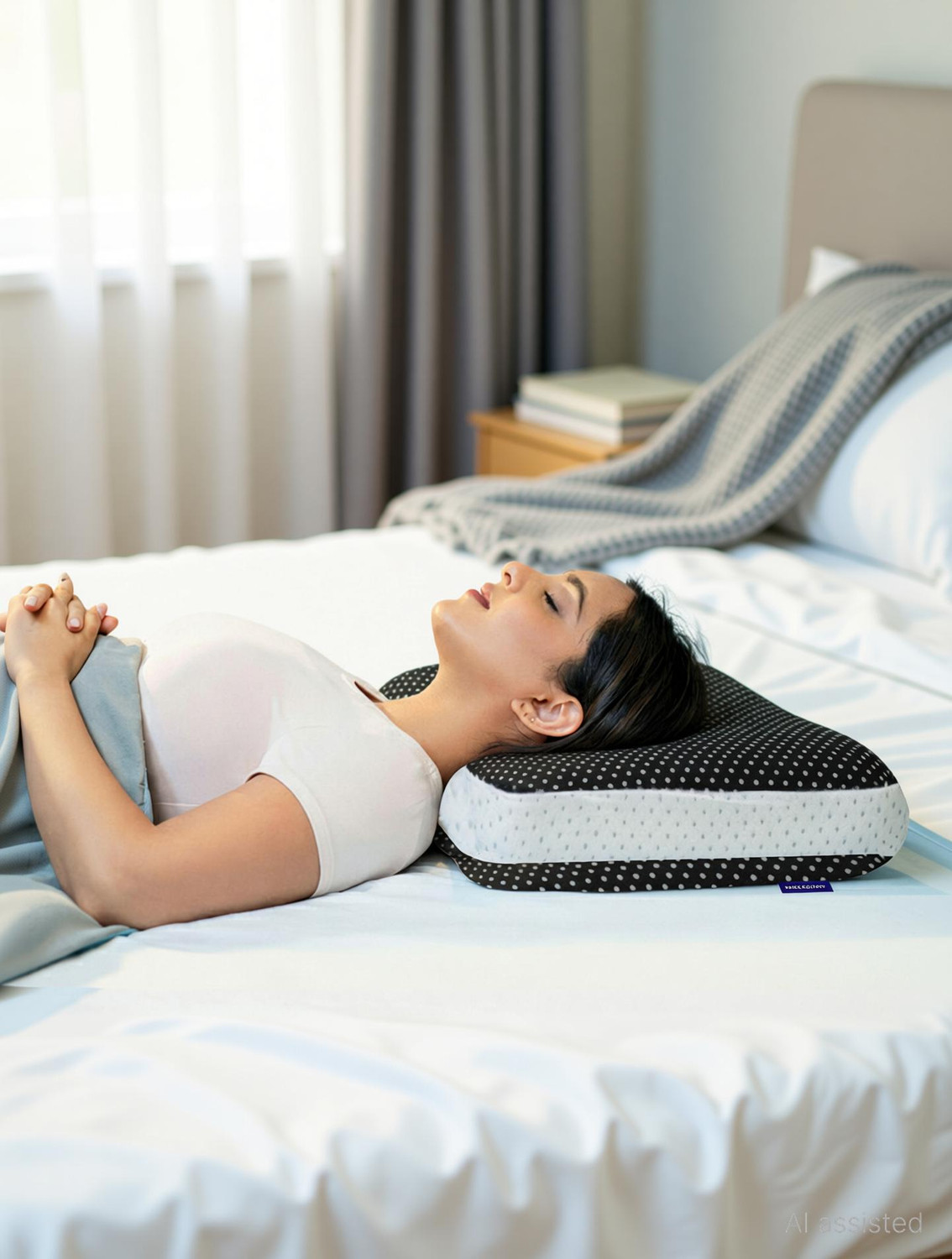 Image of WELLGIVER Memory Foam Sleeping Pillow Pack of 1 Geometric Luxury