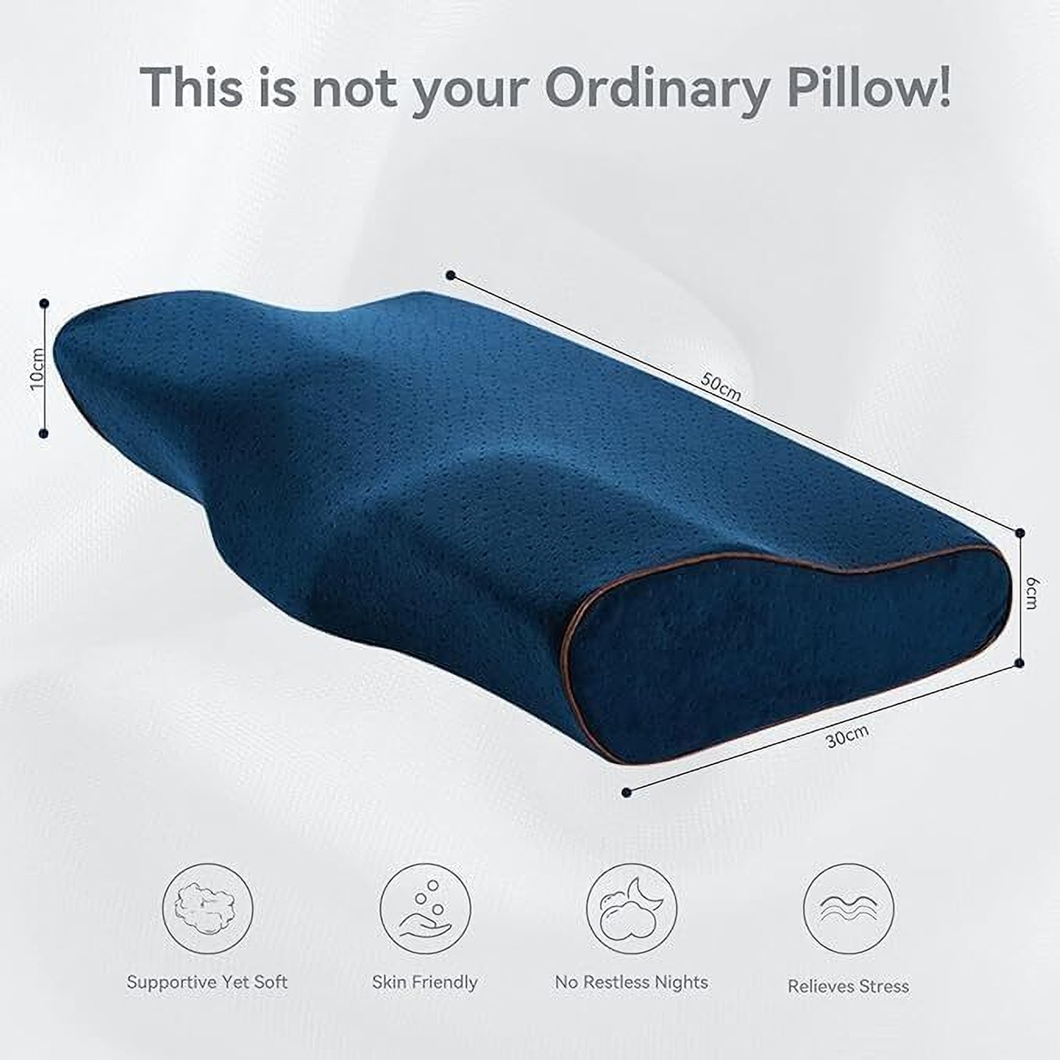 Image of Flipkart SmartBuy Memory Foam Sleeping Pillow Pack of 1 Solid ORTHOPEDIC