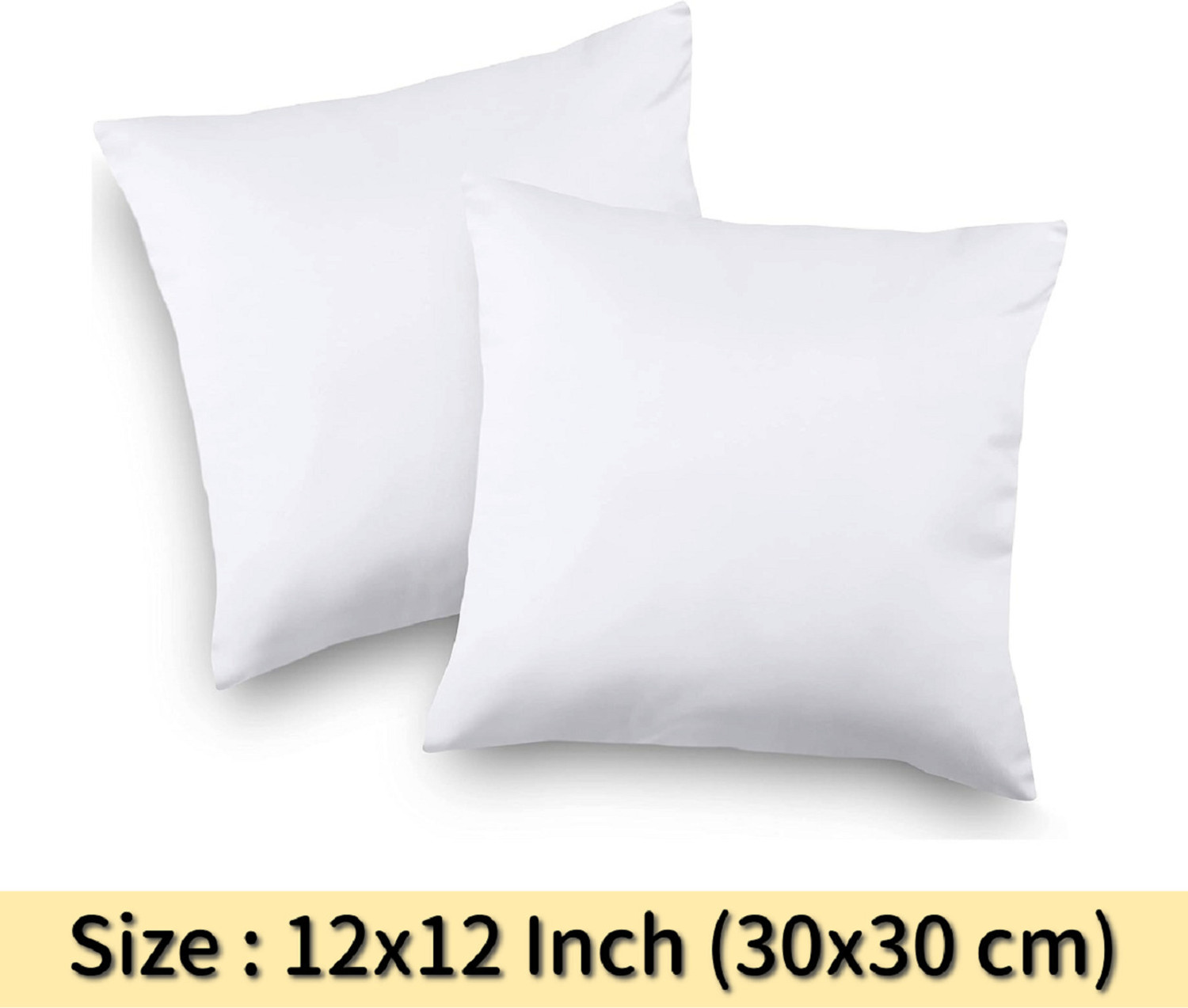 Image of VLYSIUM Polyester Fibre Cushion Pack of 3 Solid 24x24 inch big size cushion for sofa pillow set of 3 (60 cm*60 cm)
