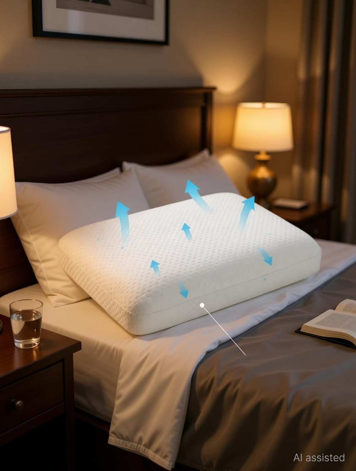 Image of FRIDUP Memory Foam Sleeping Pillow Pack of 1 Geometric