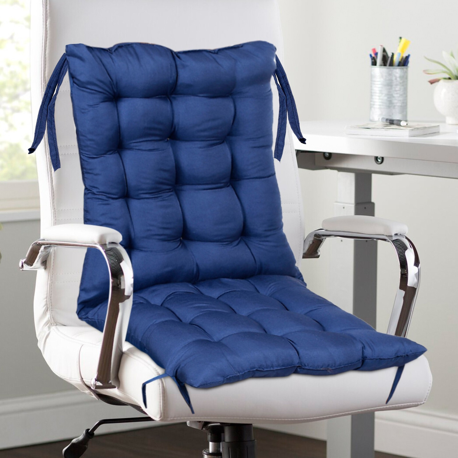 Image of KUBER INDUSTRIES Microfibre Chair Pad Pack of 1 Solid