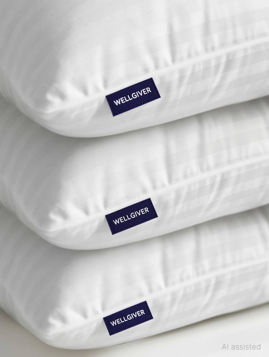 WELLGIVER Microfibre Sleeping Pillow Pack of 4, 41x61 cm - Image 2
