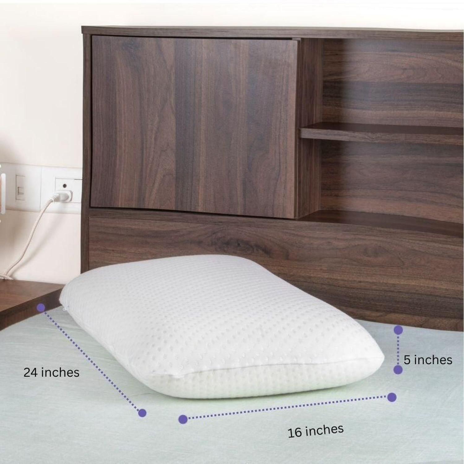 Image of Wakefit Foam Sleeping Pillow Pack of 2 Solid Super Soft