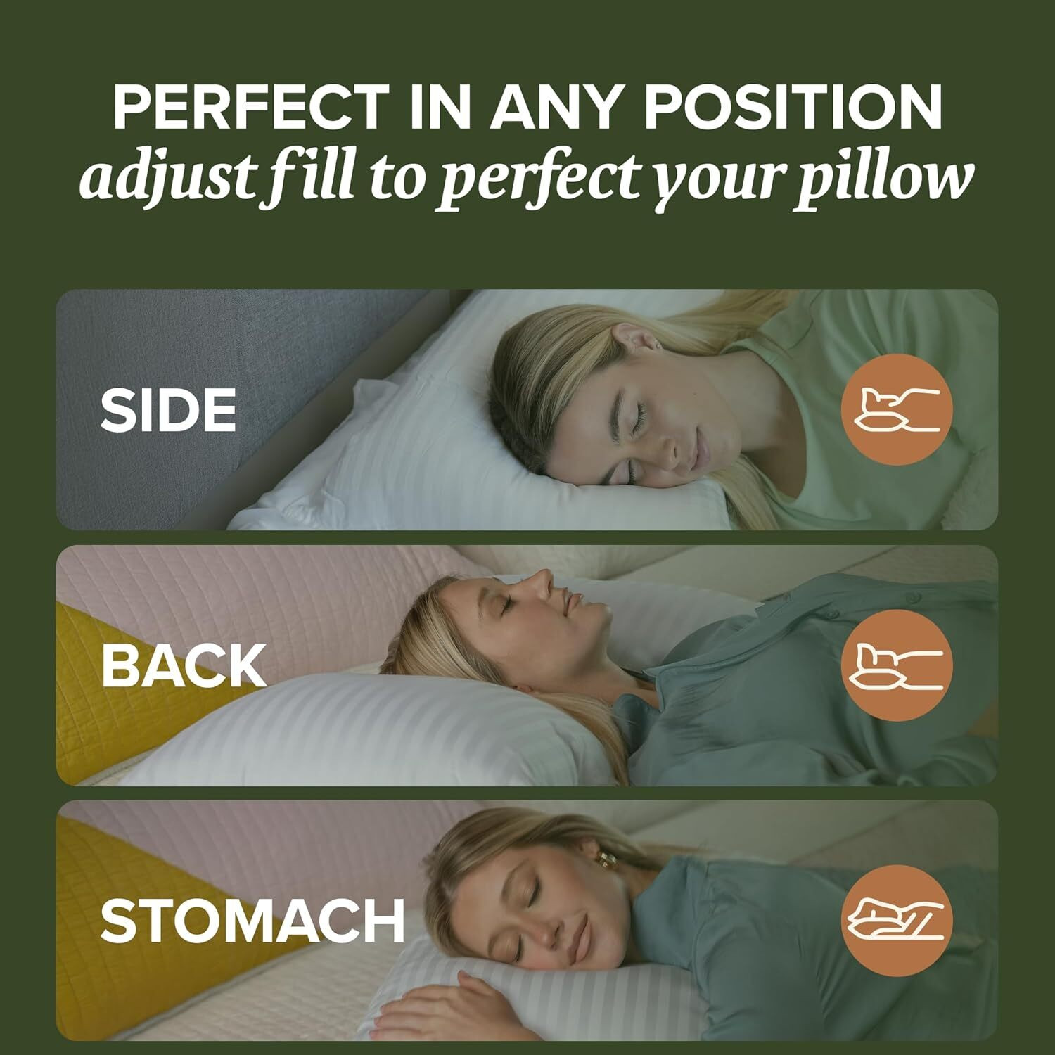 Image of EVAGROW PLUS Memory Foam Orthopaedic Pillow Pack of 2 Stripes