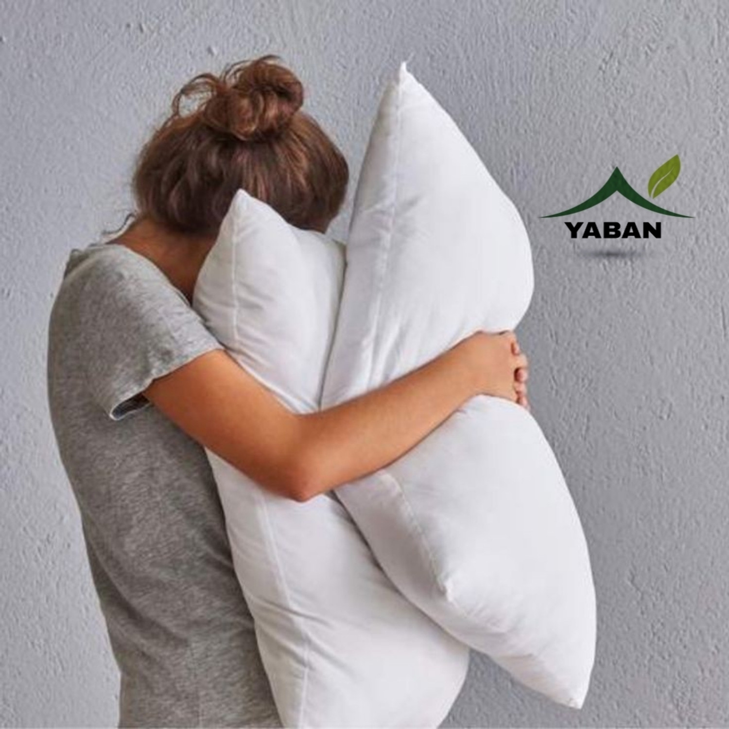 Image of YABAN Cotton Sleeping Pillow Pack of 4 Solid ULTRA SOFT LUXURY (White)