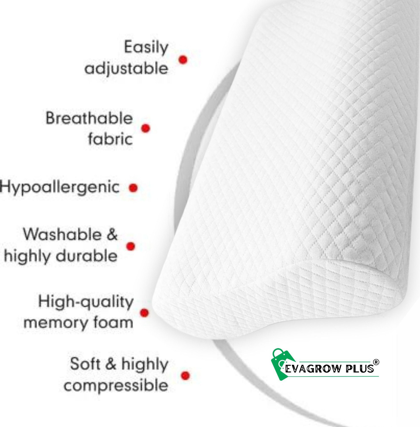 Image of sleepyoga Orthopedic Memory Foam Pillow Memory Foam Solid Orthopaedic Pillow Pack of 1