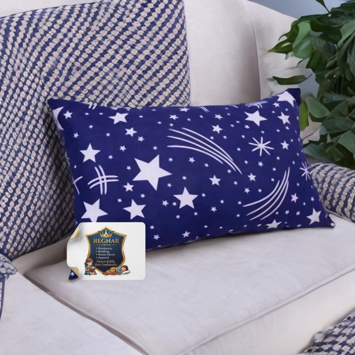 Image of Regnar Microfibre Sleeping Pillow Pack of 1 Abstract Luxury