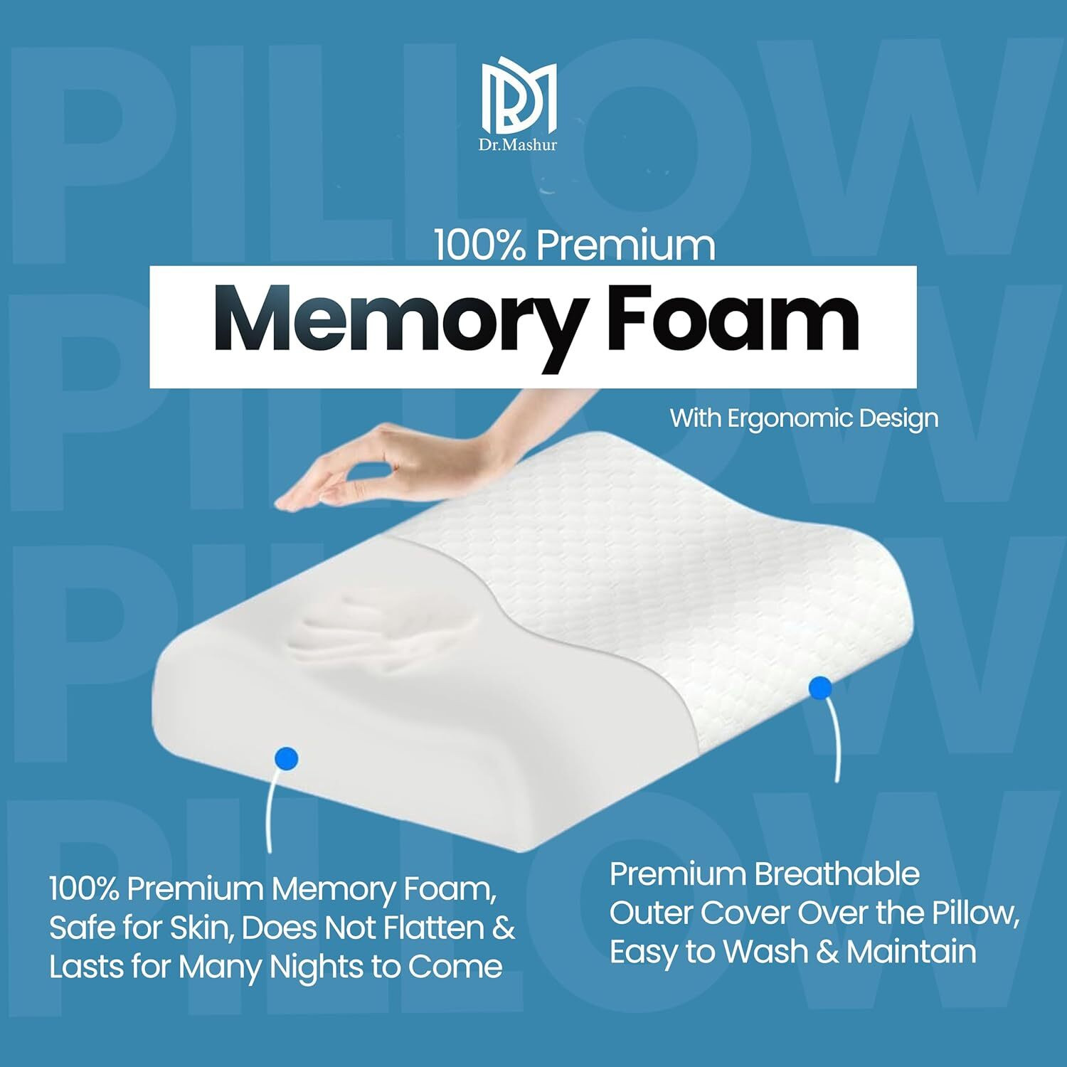 Image of Flipkart SmartBuy Memory Foam Sleeping Pillow Pack of 1 Nature
