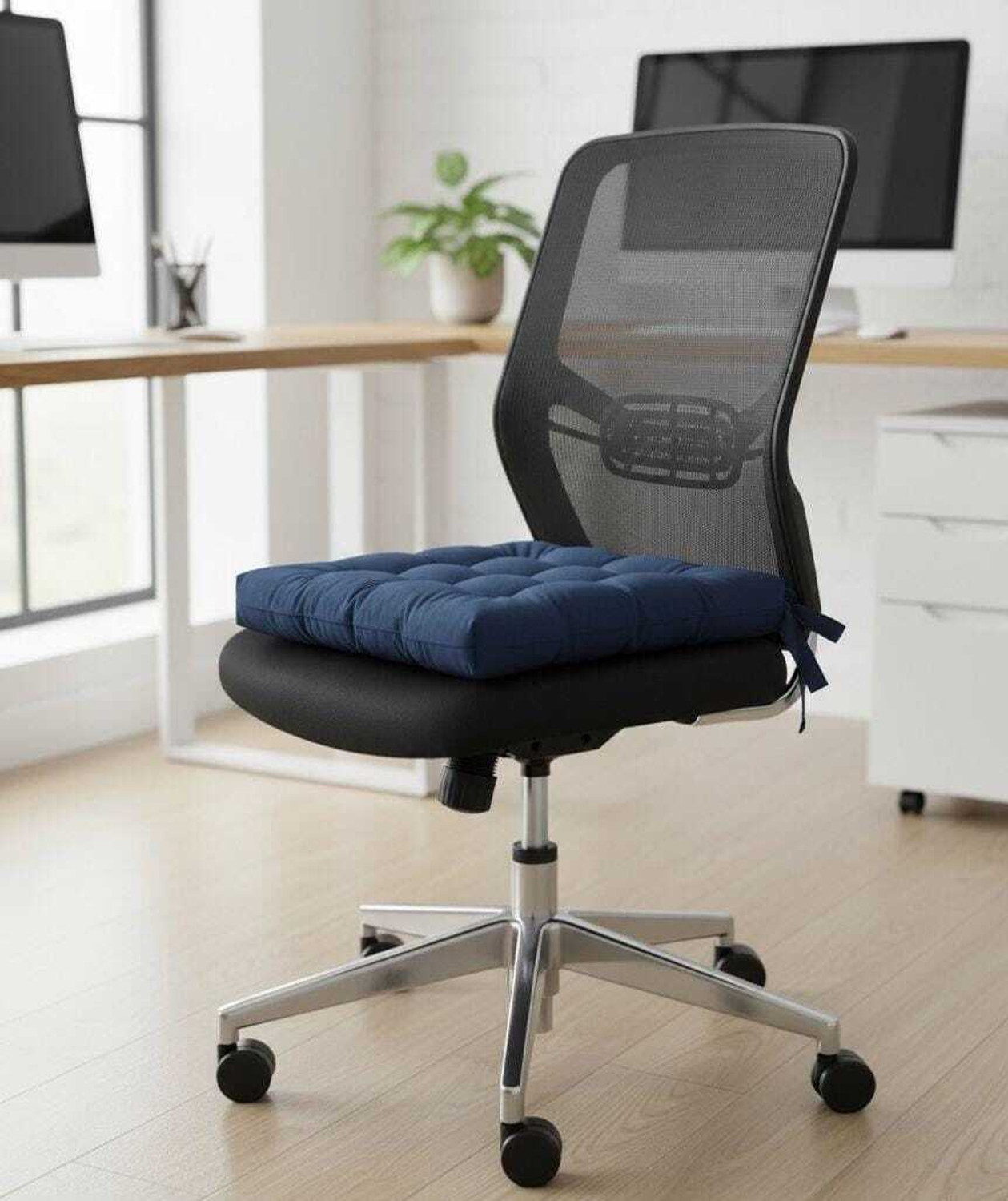 Image of MS Choice India Microfibre Chair Pad Pack of 1 Solid Pad Series