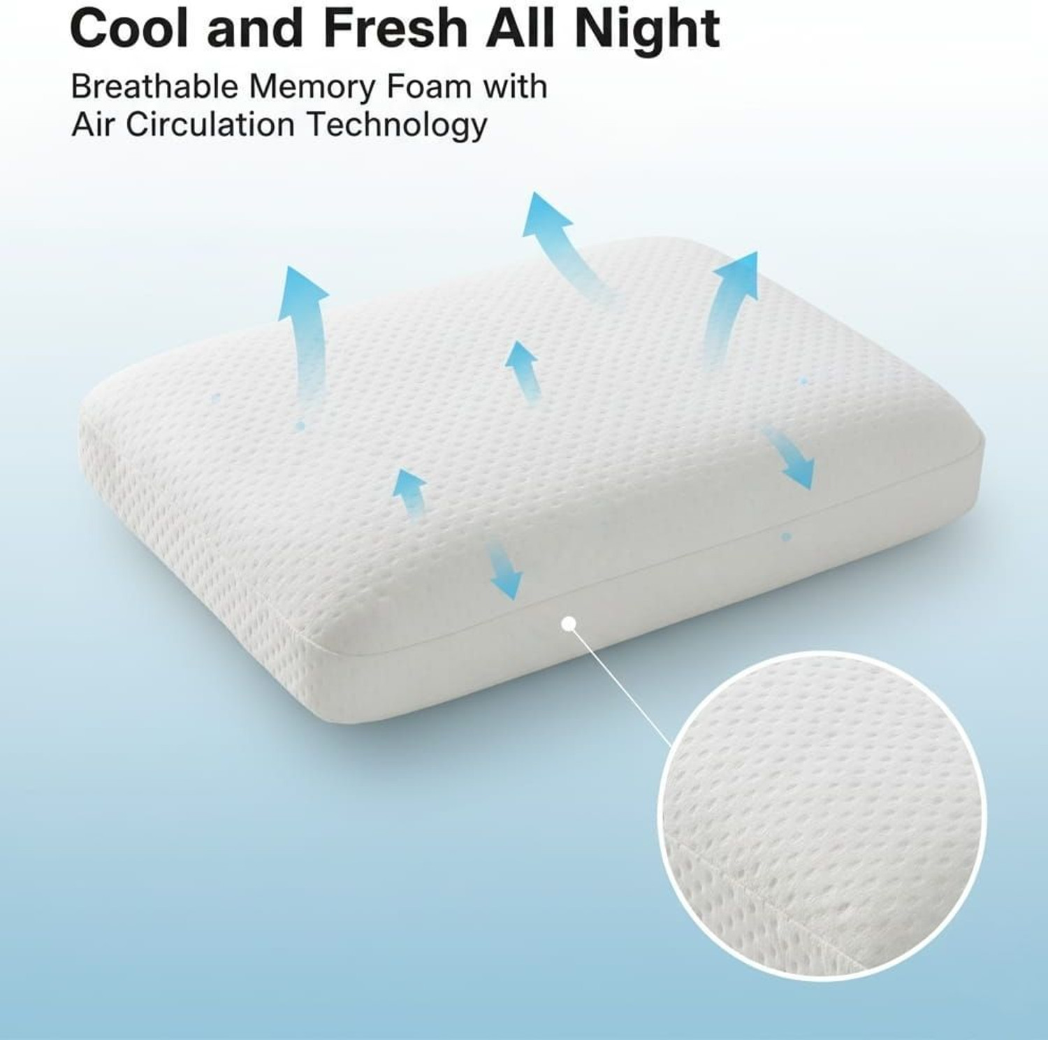 Image of FRIDUP Memory Foam Sleeping Pillow Pack of 1 Geometric