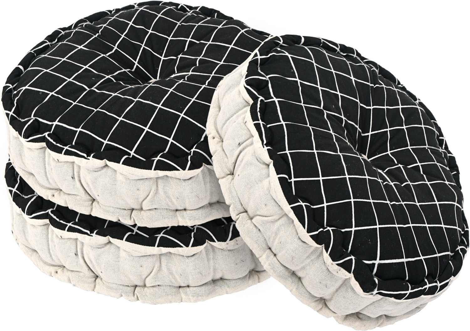 Image of KUBER INDUSTRIES Microfibre Chair Pad Pack of 3 Solid