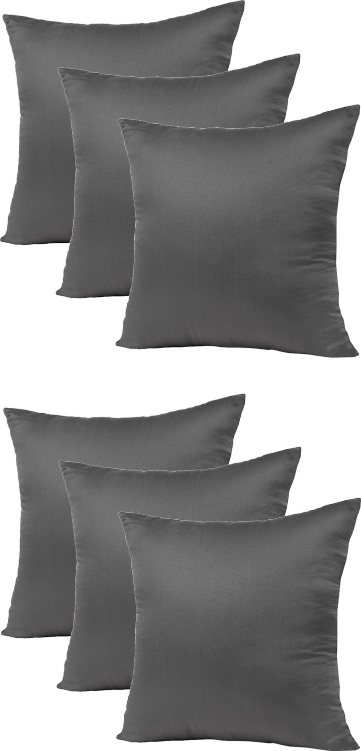 Image of VLYSIUM Polyester Fibre Cushion Pack of 6 Solid 24x24 inch big size cushion for sofa pillow set of 3 (60 cm*60 cm)