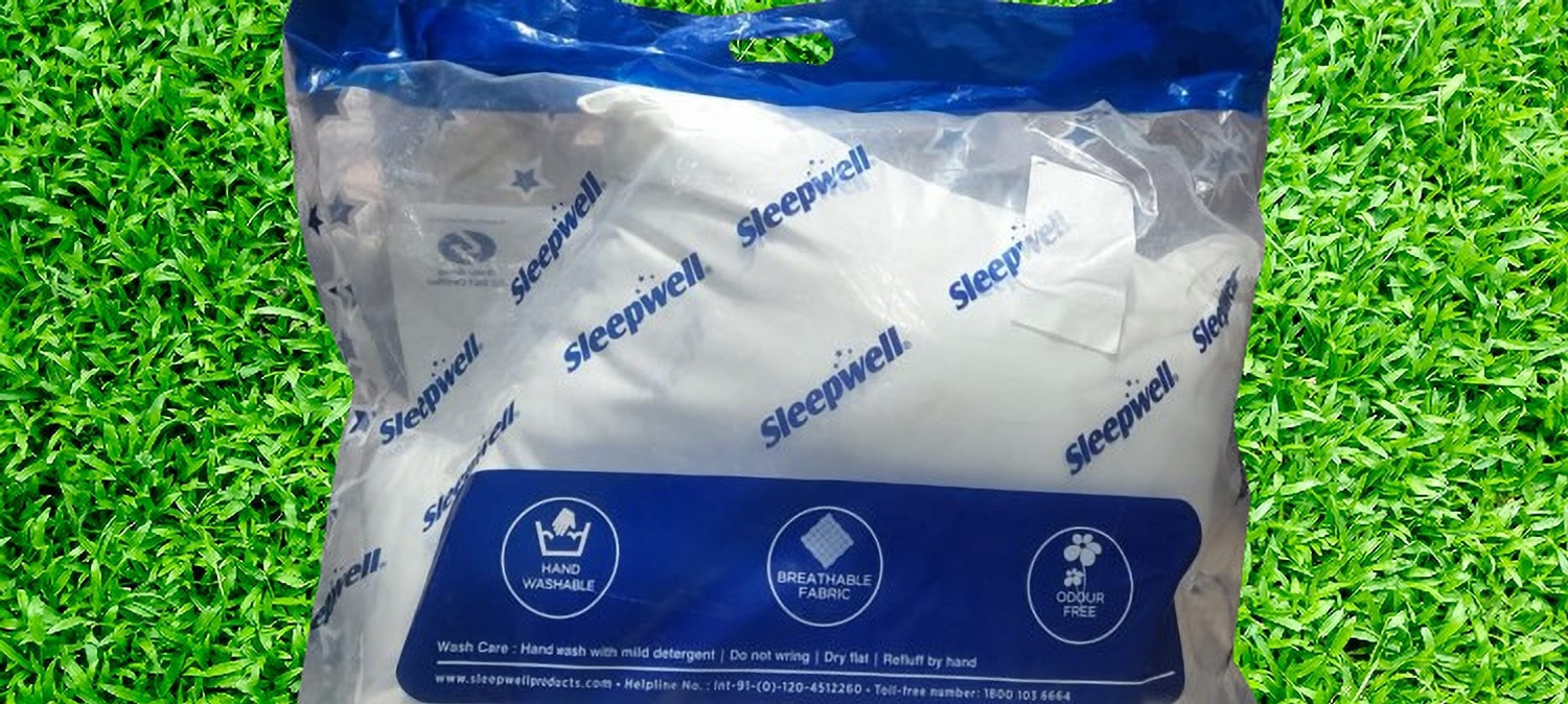 Image of Sleepwell Microfibre Sleeping Pillow Pack of 2 Solid 002 (White)