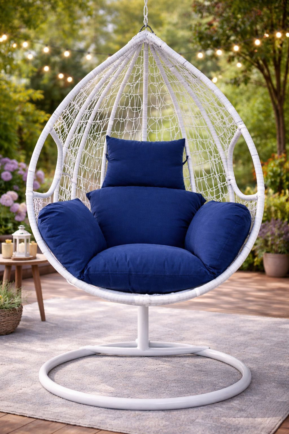 Image of FARMAISH Cotton Cushion Pack of 1 Solid Swing Chair Cushion Soft Cotton Comfortable Outdoor & Indoor Swing Cushion