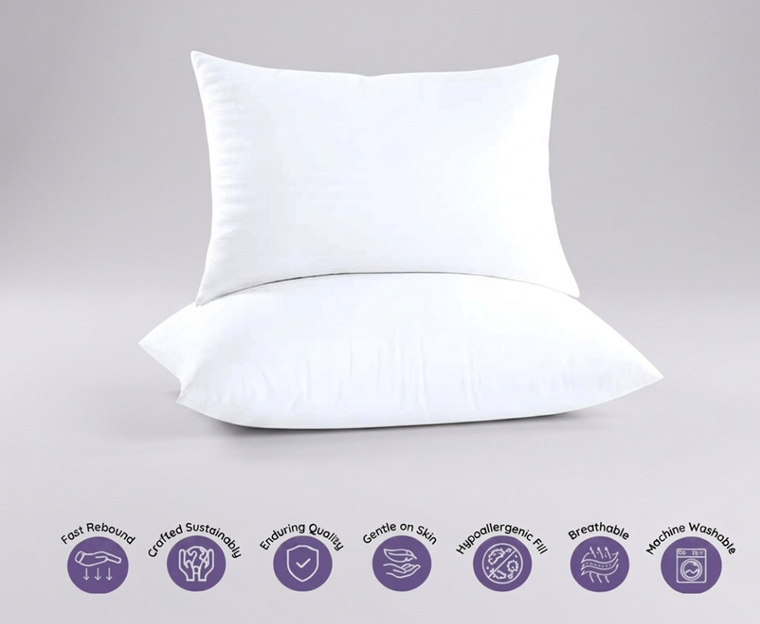 Image of takiyawala Microfibre Sleeping Pillow Pack of 2 Stripes Takiyawala