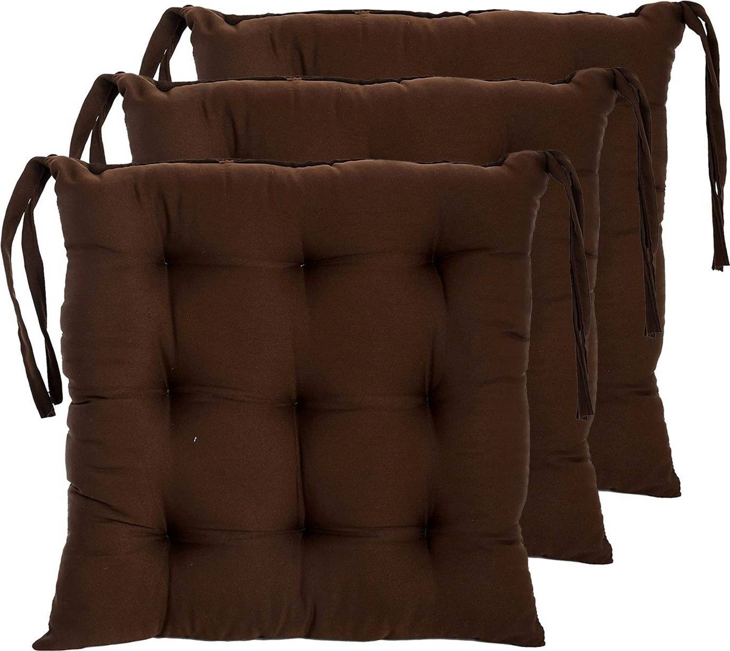 BHEBHA Microfibre Chair Pad Pack of 3 Solid