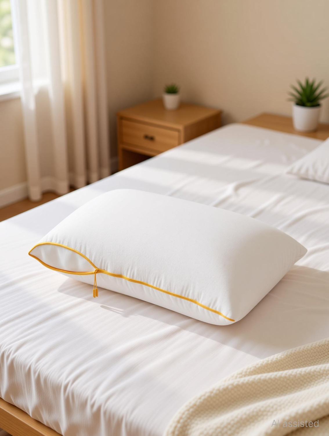 Image of SleepyCat Microfibre Sleeping Pillow Pack of 1 Solid Cloud