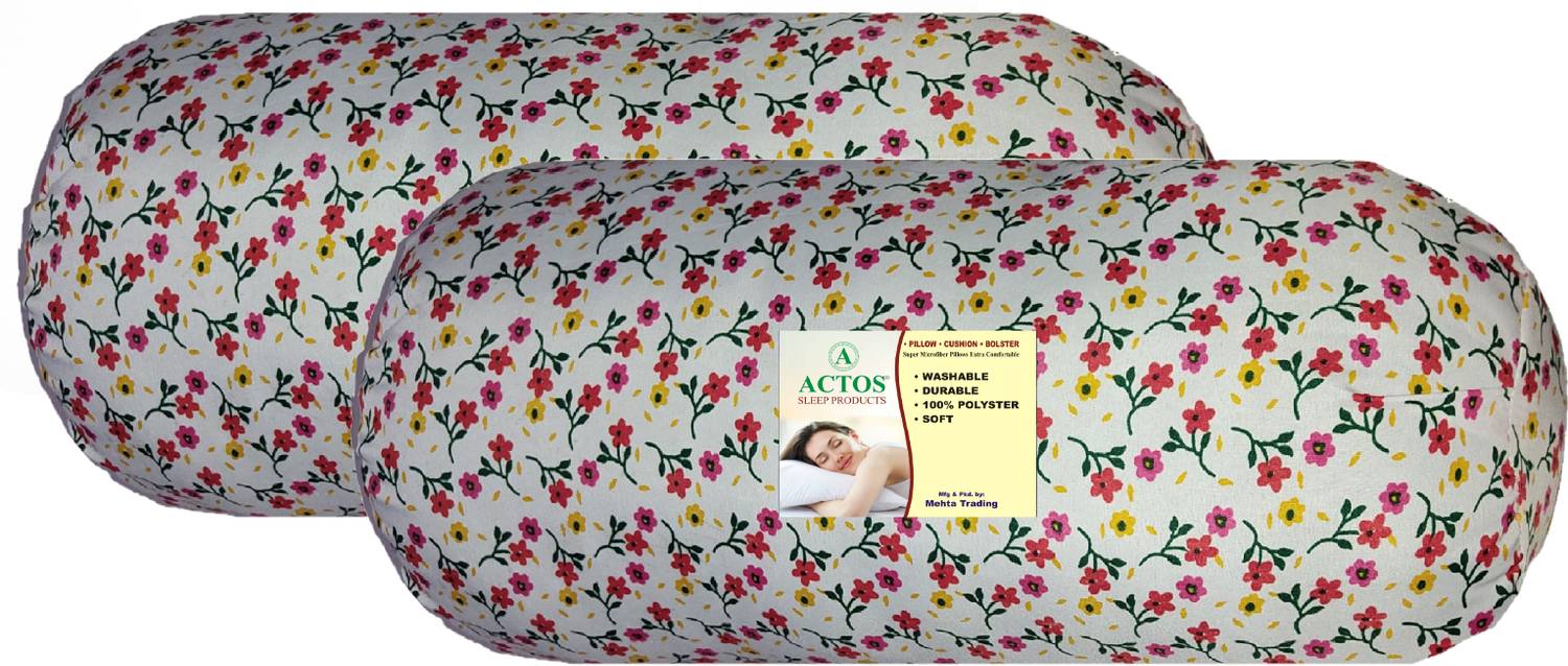 ACTOS Microfibre Bolster Pack of 2 Abstract