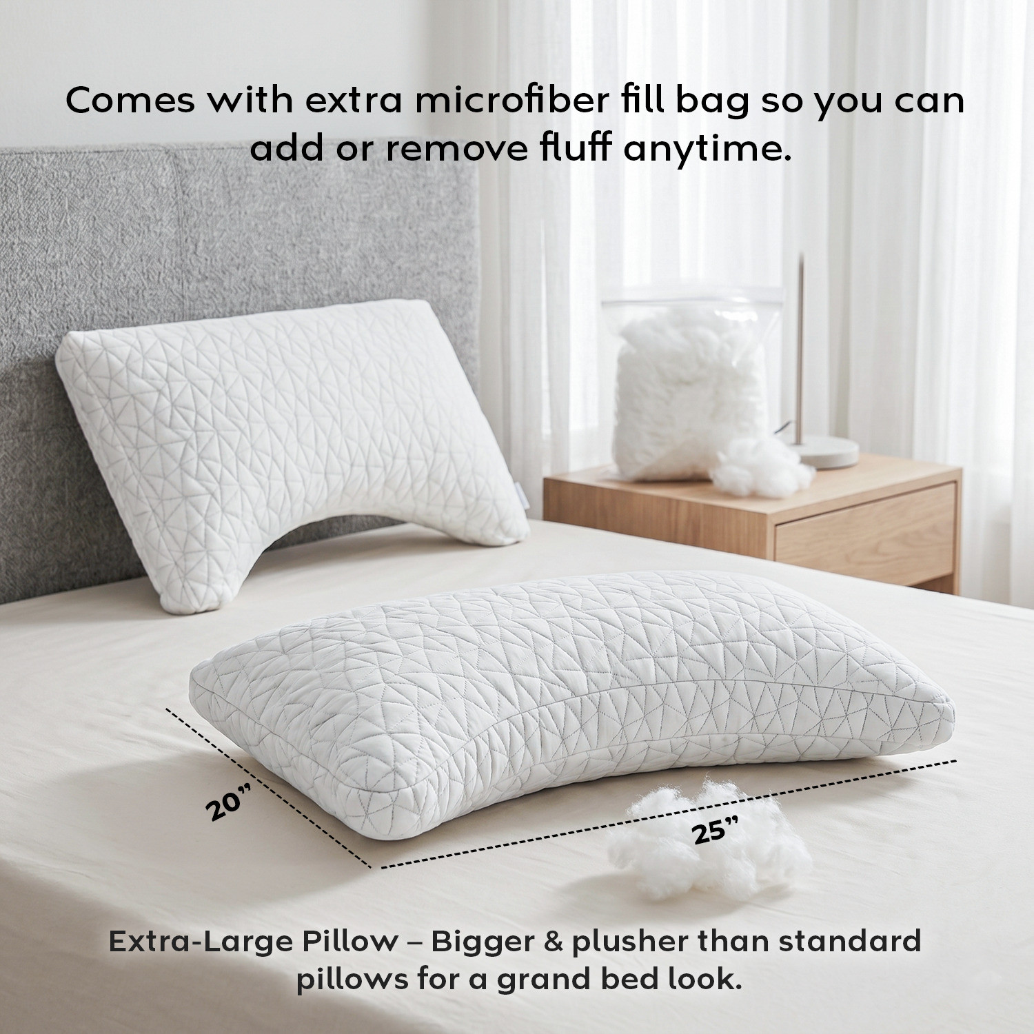 Image of AYKA Microfibre Sleeping Pillow Pack of 1 Solid Soft Microfiber Pillow for Sleeping