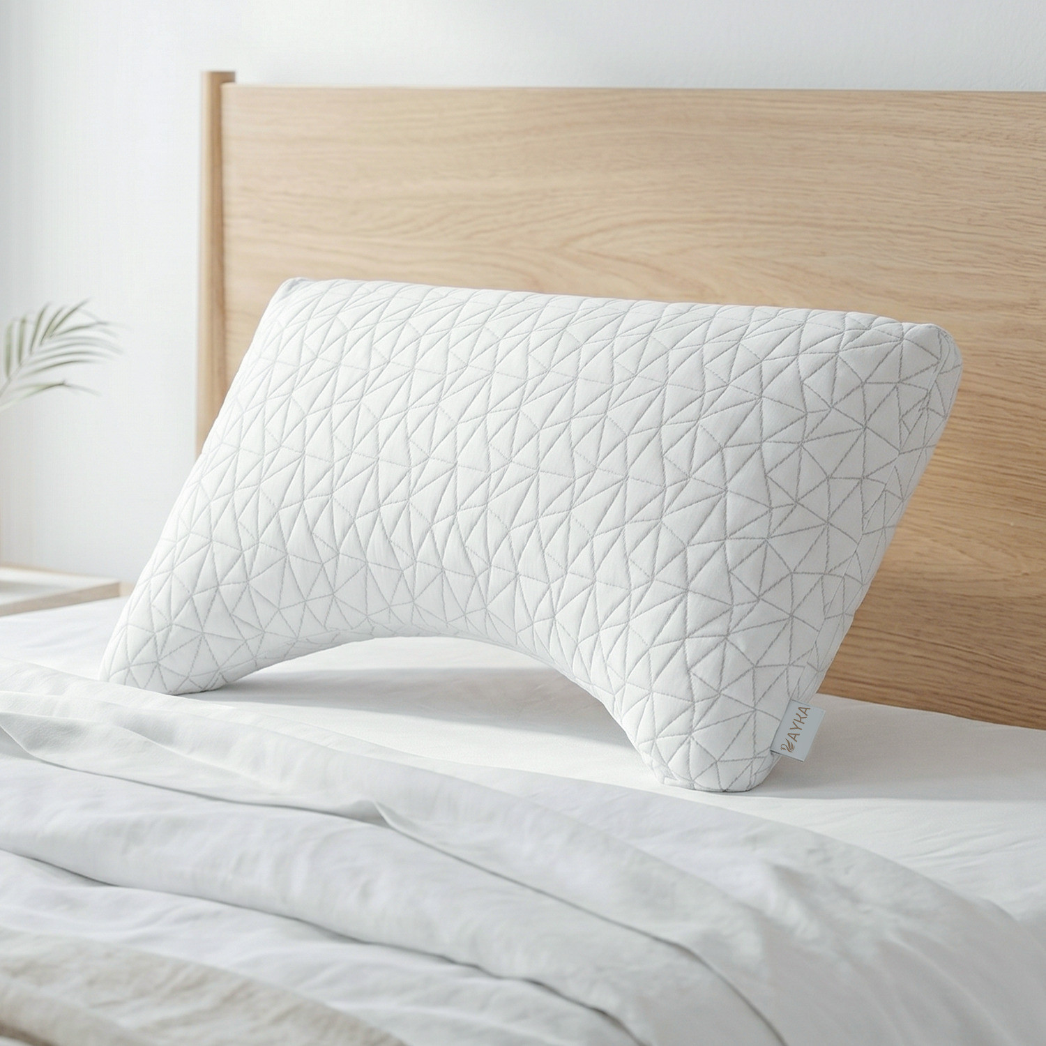 Image of AYKA Microfibre Sleeping Pillow Pack of 1 Solid Soft Microfiber Pillow for Sleeping