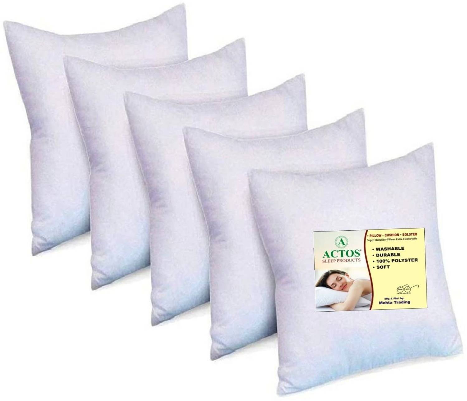 ACTOS Microfibre Bolster Pack of 5 Solid