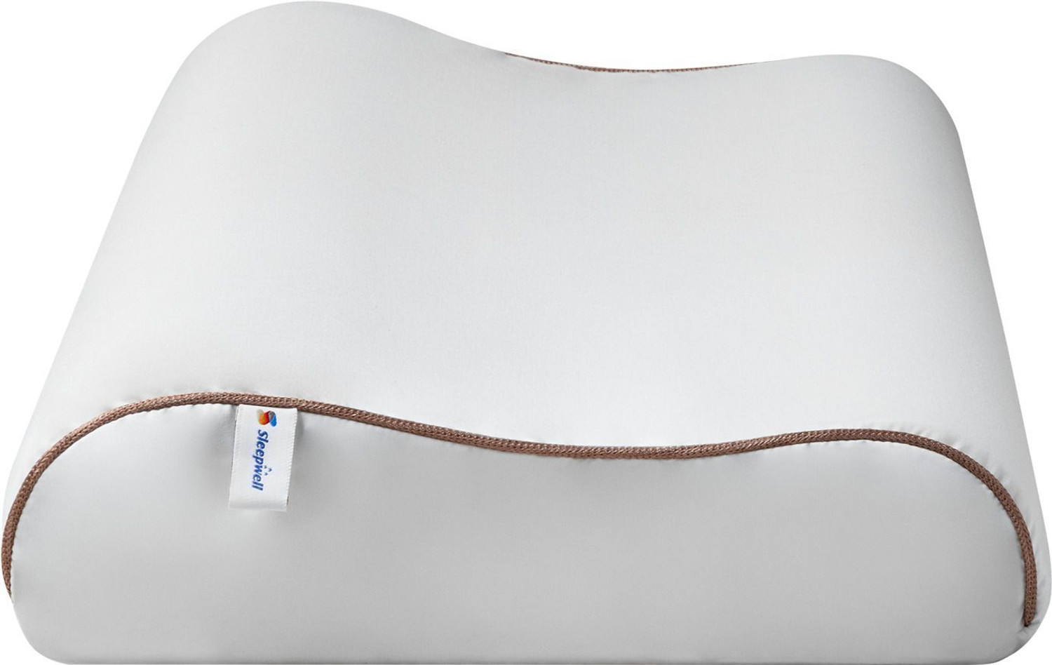 Image of Sleepwell Foam Sleeping Pillow Pack of 1 Solid Zenn Classic Ortho, Thin Ortho Cervical , Contour Design, 24 x 16 inches