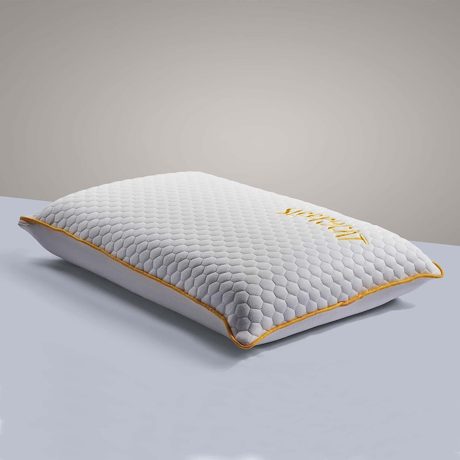 Image of SleepyCat Memory Foam Orthopaedic Pillow Pack of 1 Solid Bamboo Fabric King Size (28x18 inches)