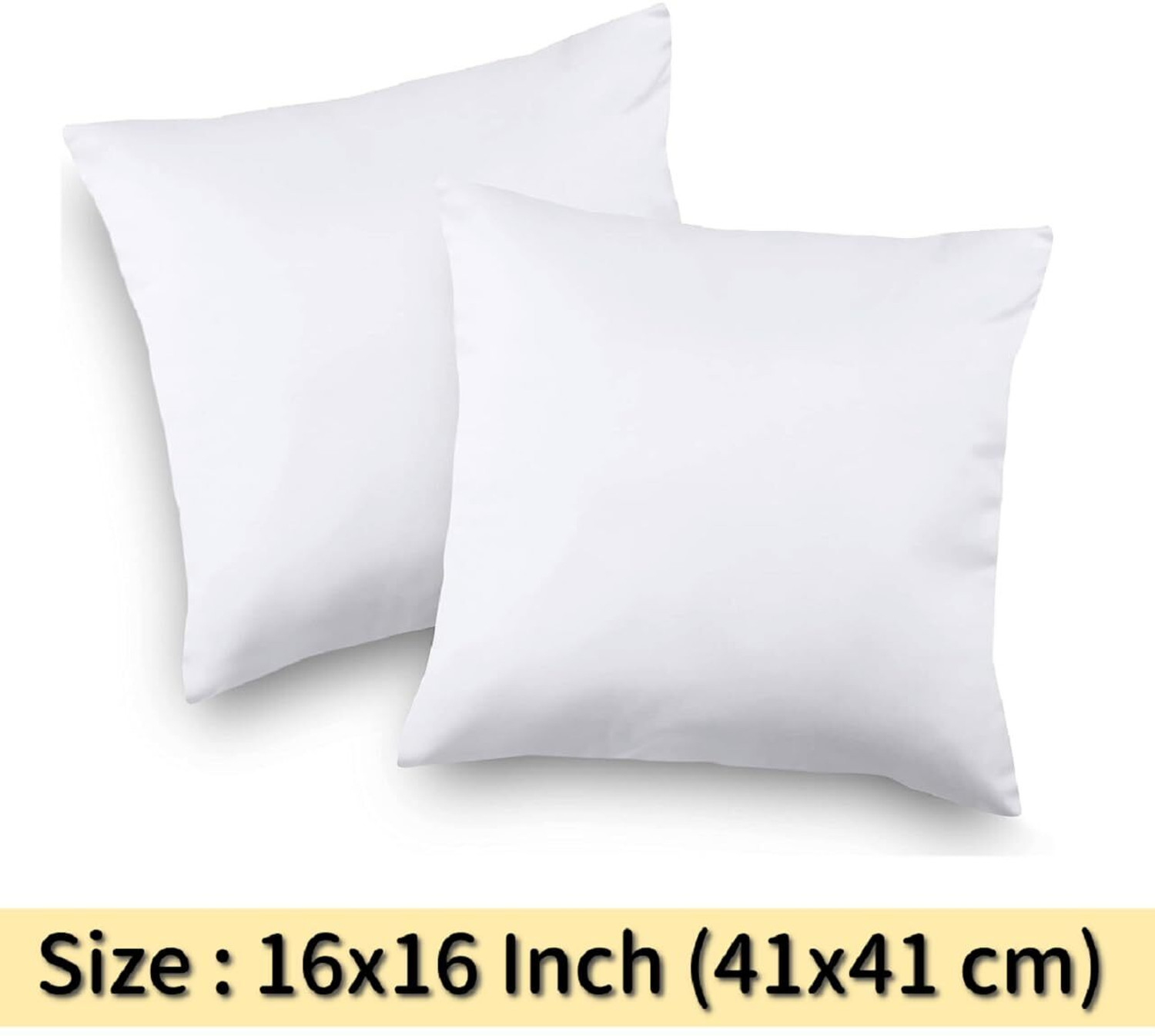 Image of VLYSIUM Polyester Fibre Cushion Pack of 4 Solid sofa pillows 40cm*40cm cushion fillers for sofa pillows (16x16 cm)