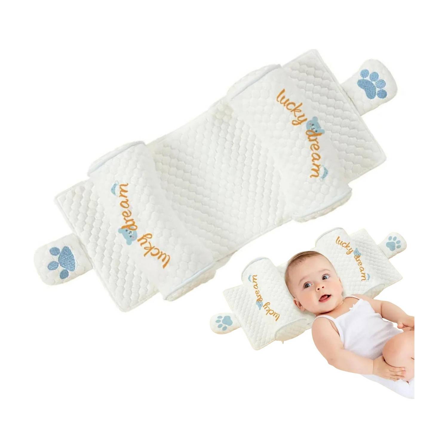 Pseudo Microfibre Baby Pillow Pack of 1 Blue - Image 1