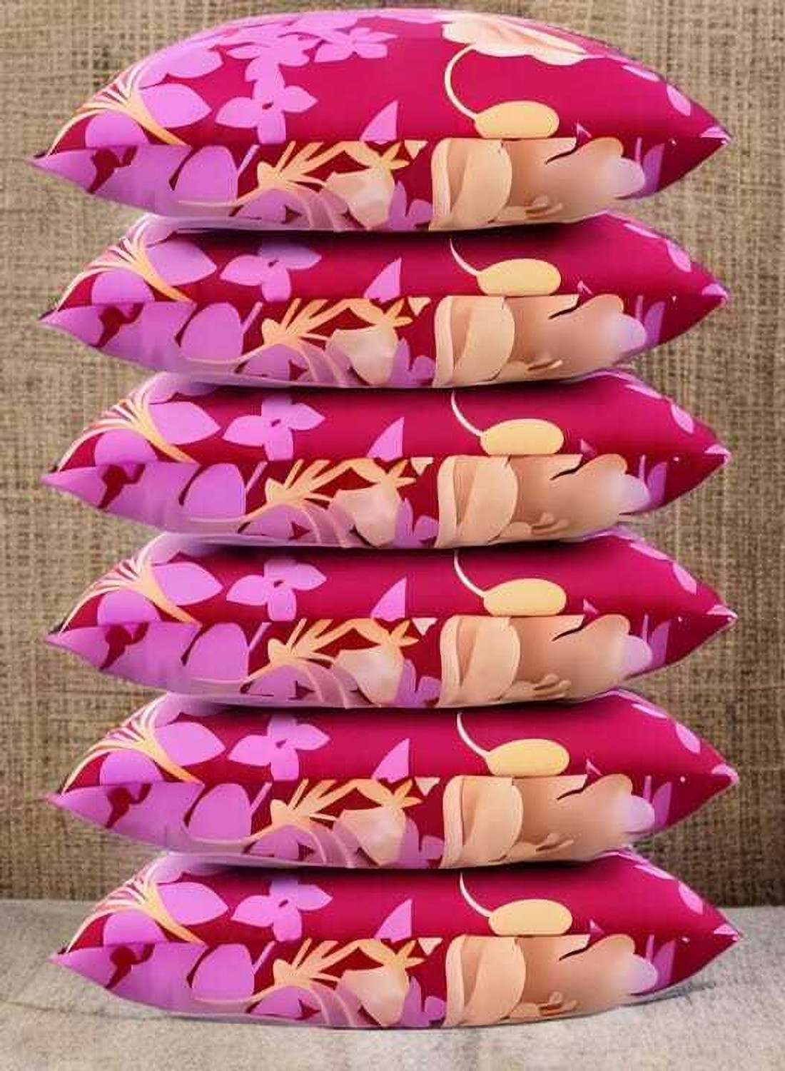 Image of Rolling Animal Microfibre Sleeping Pillow Pack of 6 Solid LUXARY