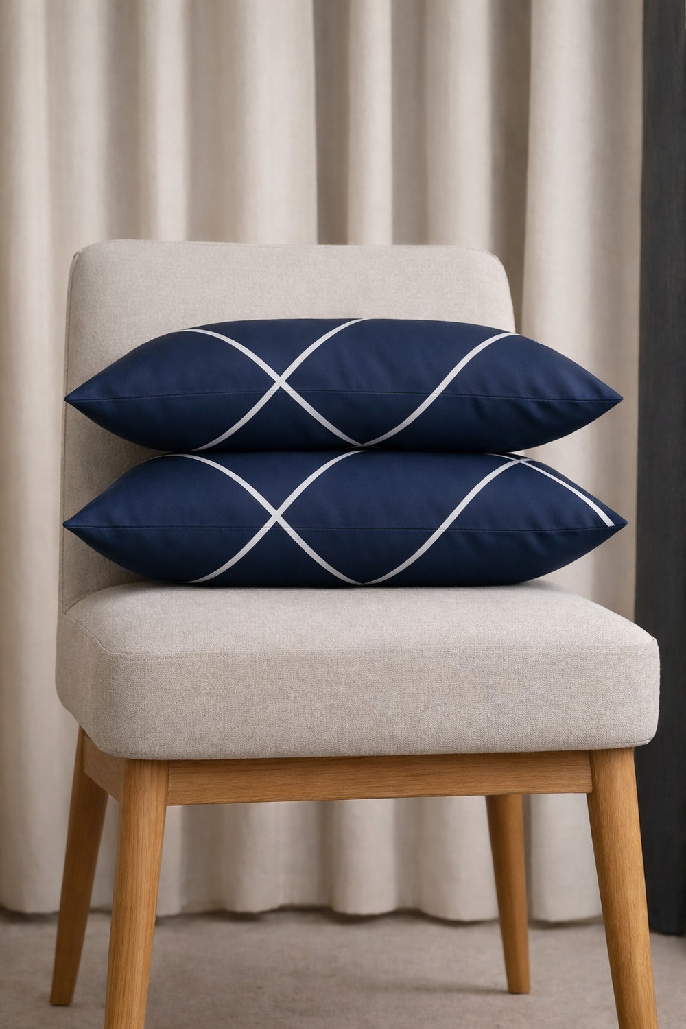 Image of LIPONOS Polyester Fibre Sleeping Pillow Pack of 4 Abstract LUXURY