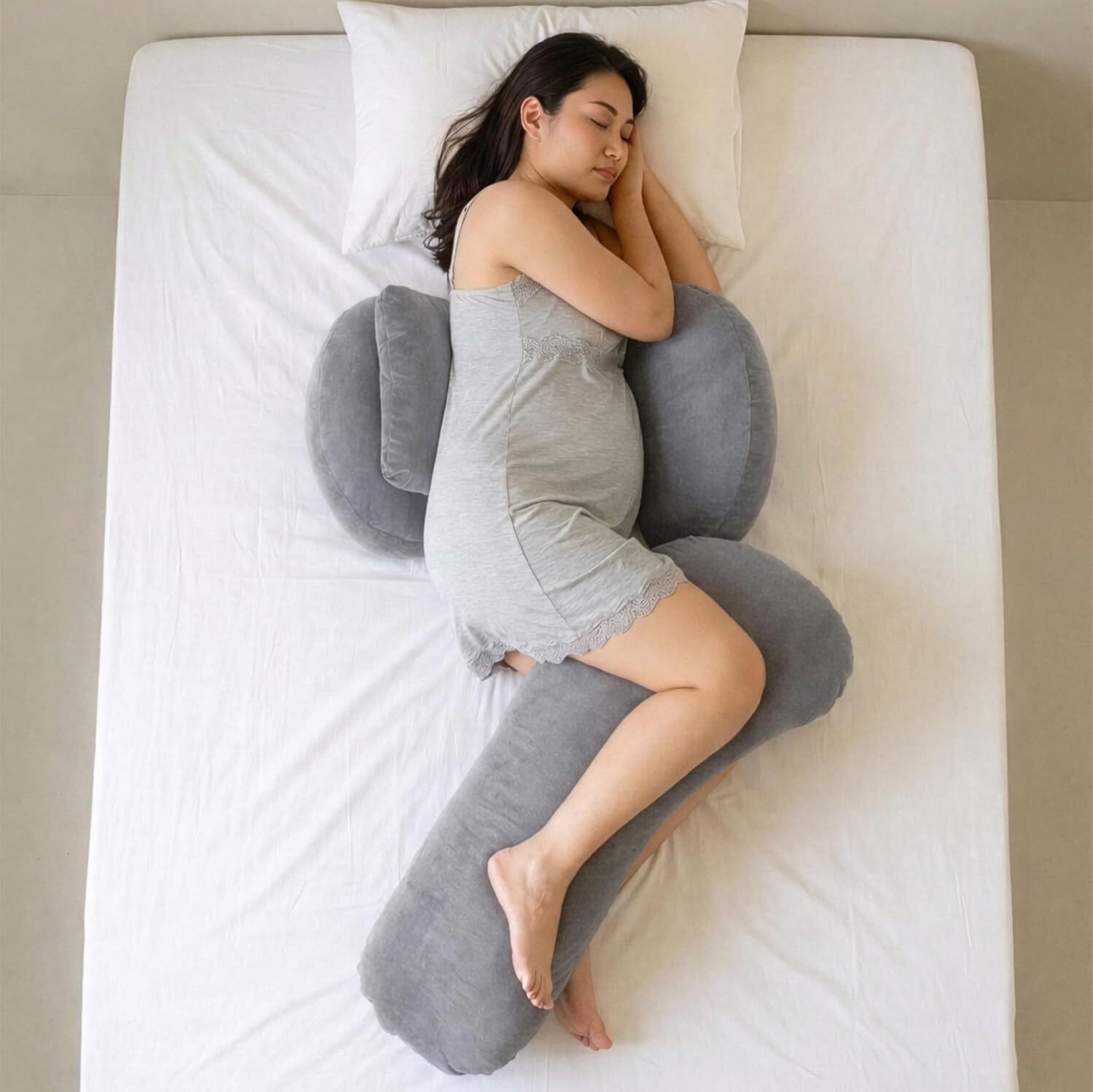 Image of MY ARMOR Microfibre Pregnancy Pillow Pack of 1 Solid