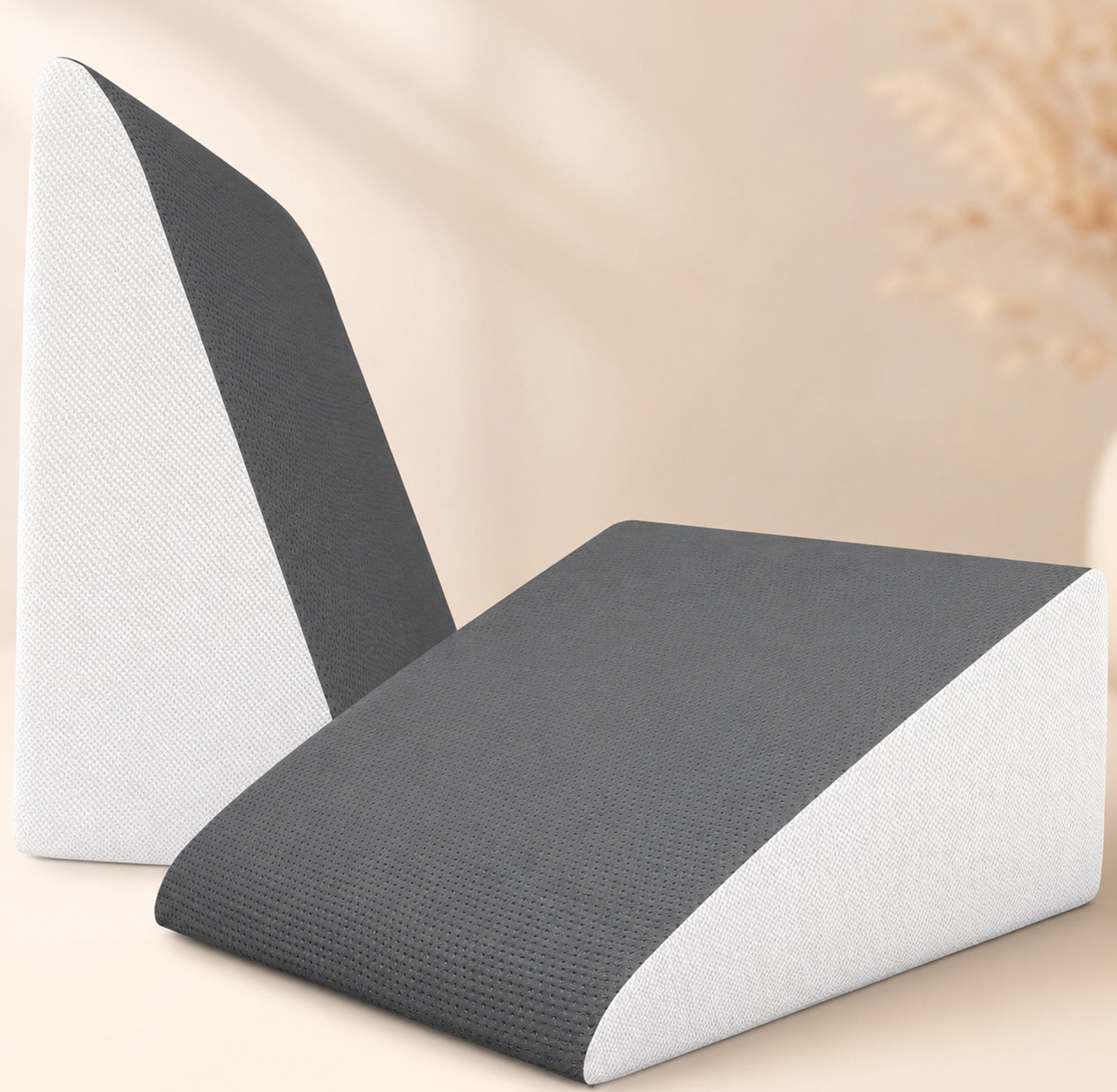 Image of HOMBOX Foam Orthopaedic Pillow Pack of 1 Solid Bed Wedge for back support, Hyper Foam