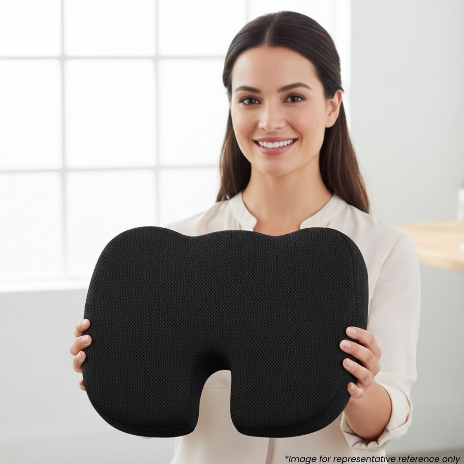 Image of RoomMate Memory Foam Chair Pad Pack of 1 Solid Orthopedic Seat Cushion