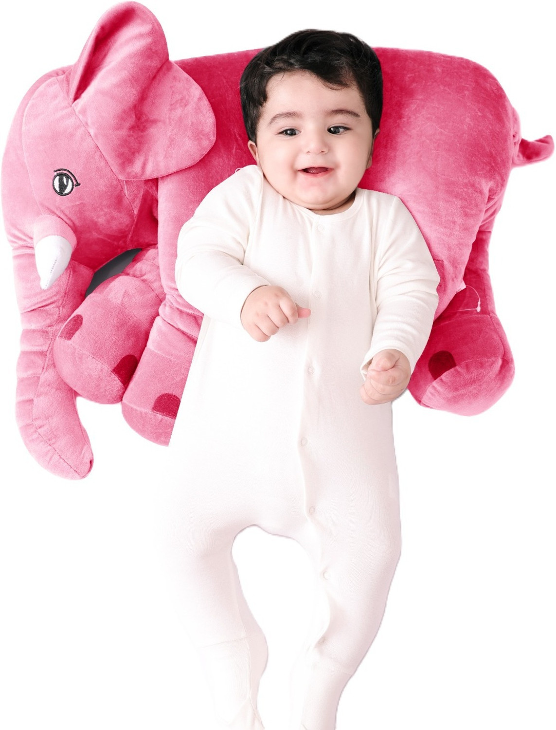 Image of DearJoy Baby Elephant Pillow (Pink) - 45 cm