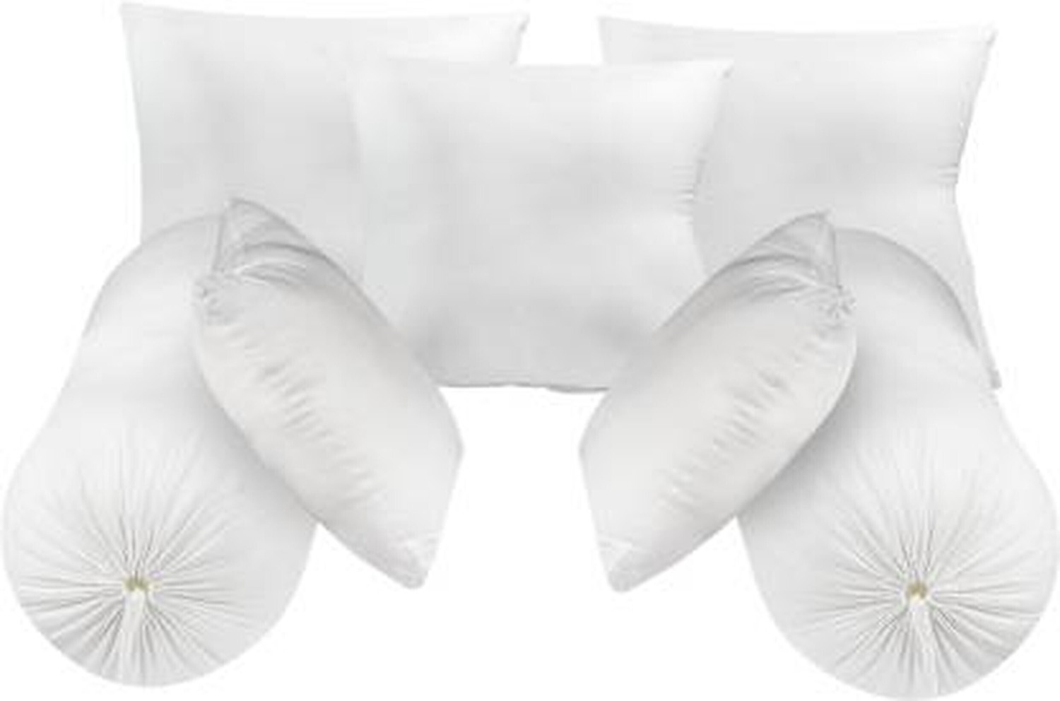 Image of RACCOON Microfibre Bolster Pack of 7 Solid Combo Set Of 5 Premium Cushions & 2 Luxurious