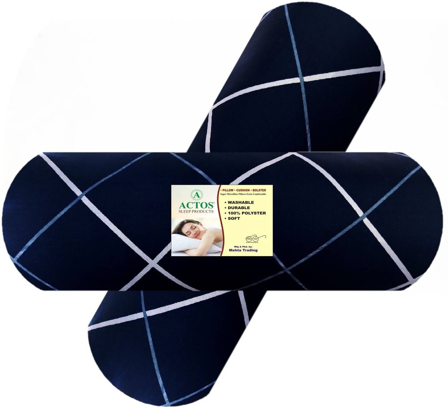 ACTOS Microfibre Bolster Pack of 2 Geometric