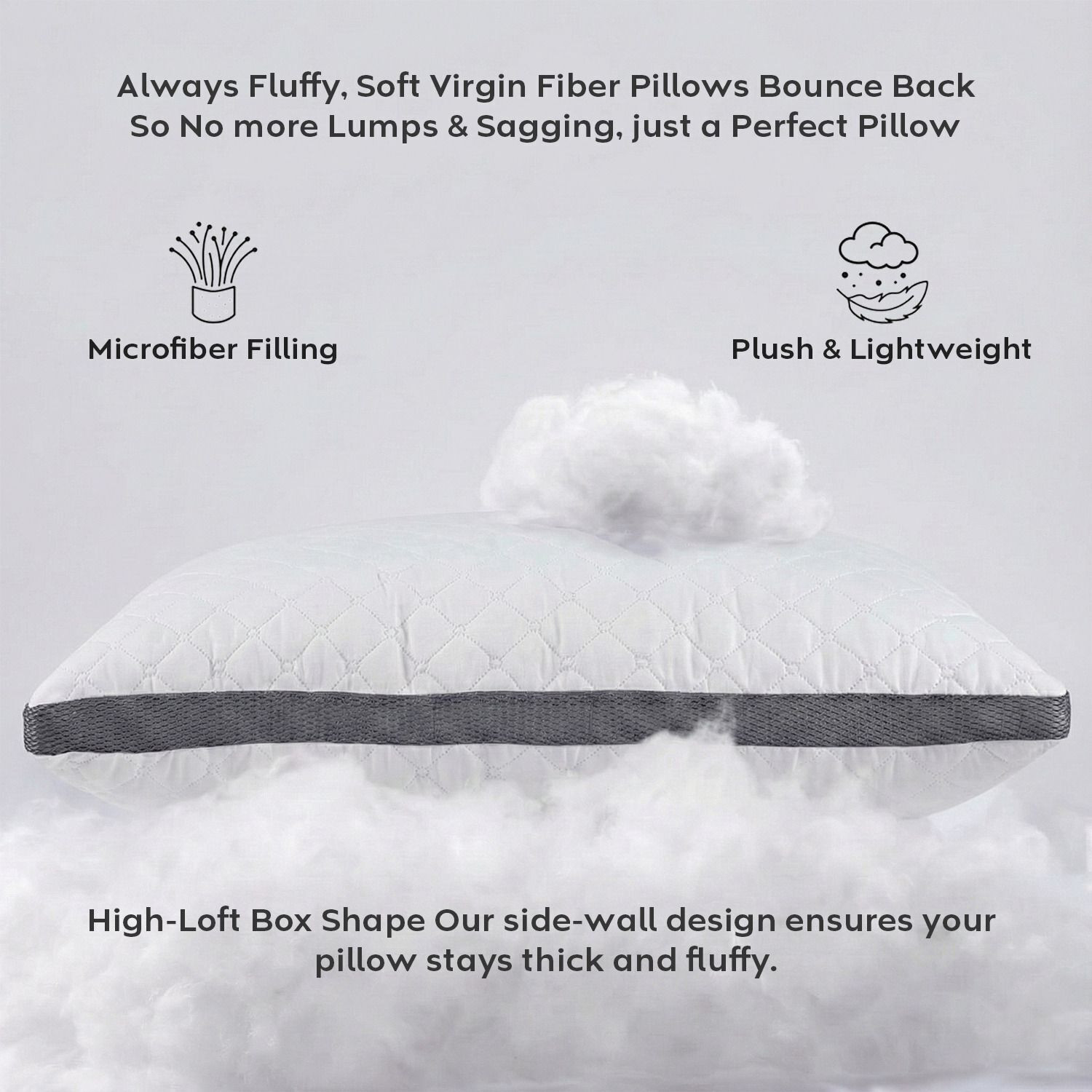 Image of AYKA Microfibre Sleeping Pillow Pack of 4 Solid Soft Microfiber Pillows