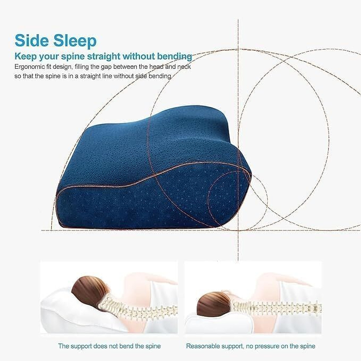 Image of Flipkart SmartBuy Memory Foam Sleeping Pillow Pack of 1 Solid ORTHOPEDIC